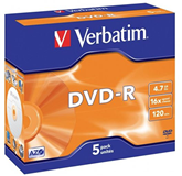 Verbatim DVD-R 4.7GB 16x 5 Pack Jewel Case